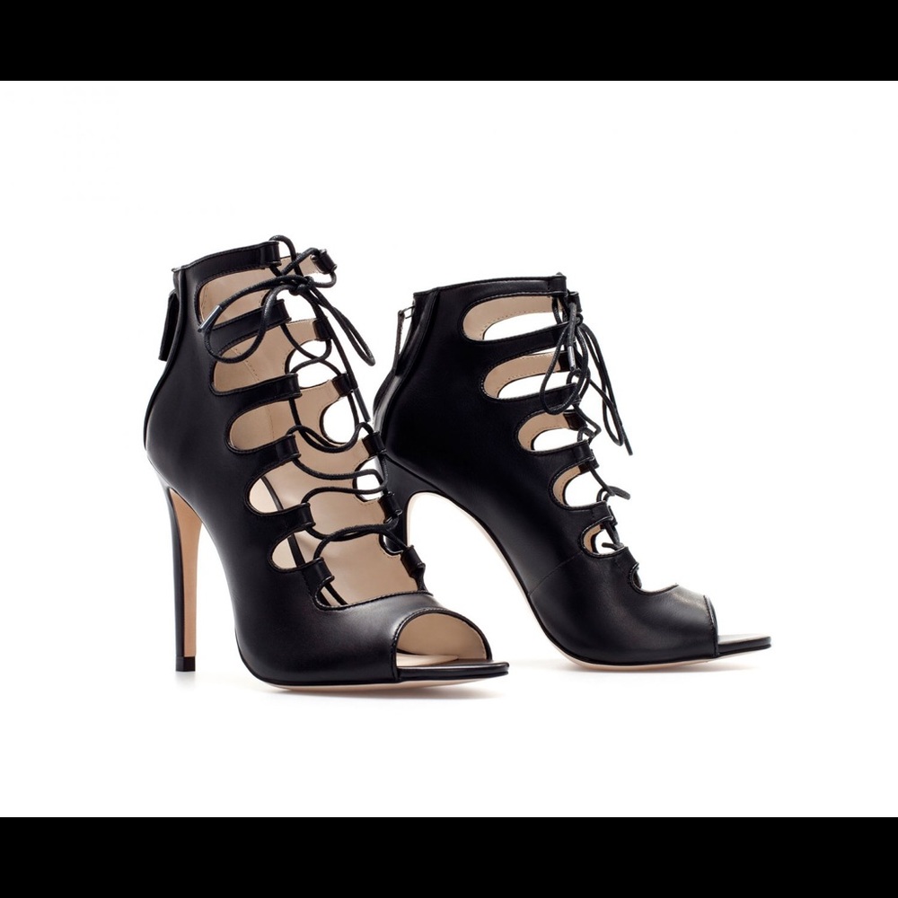 Zara Black Strappy Heel